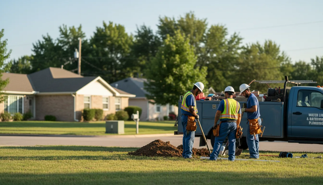 Residential water line and bathroom plumbing service in Petersburg, PA